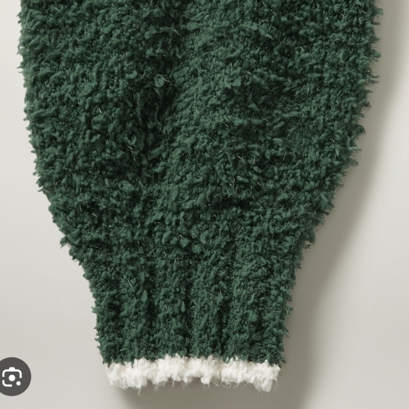 Athleta Girl Plush Knit Dark Green Fuzzy Sweater - Girl Size 8-10 -NWT - Picture 9 of 9